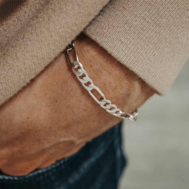 Sterling Silver Figaro Bracelet