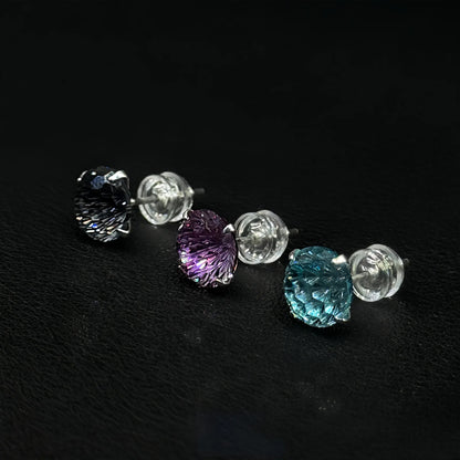 Sterling Silver Firework Cut Earrings