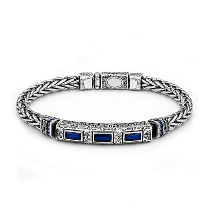 Vintage Engraved Woven Bracelet