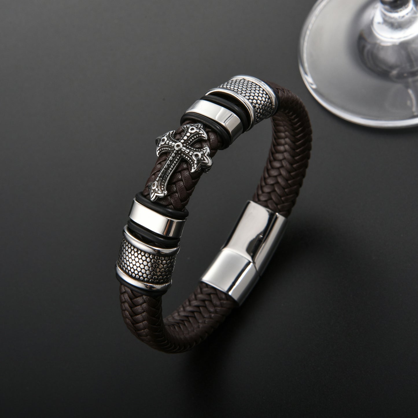 Metal Leather Bracelet