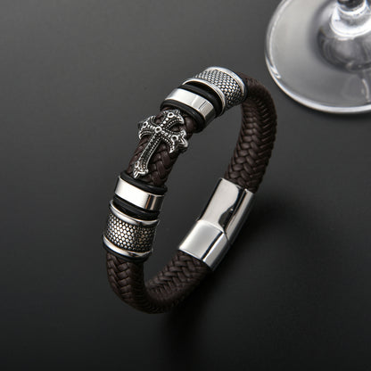 Metal Leather Bracelet