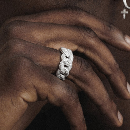 Cuban Ring With Full Diamonds