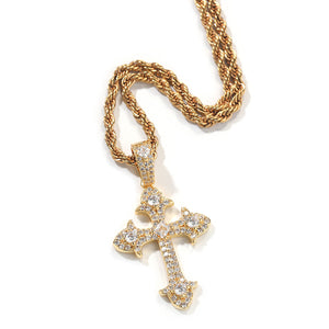 Luxury Cross Necklace With Full Diamonds