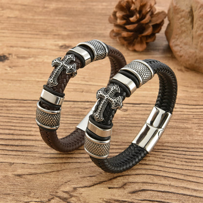 Metal Leather Bracelet