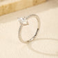 Rhombic Sterling Silver Moissanite Ring