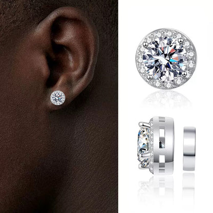 5A Zircon/D Color Moissanite Magnetic Earrings