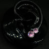 Sterling Silver Firework Cut Earrings - Ice purple