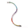 Colorful 3mm Tennis Chain - Silver + Colored Zircon