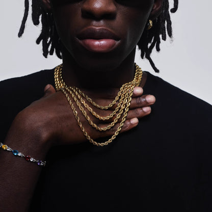 Vintage Titanium Steel Twist Chain