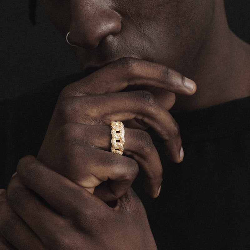 Cuban Ring With Full Diamonds