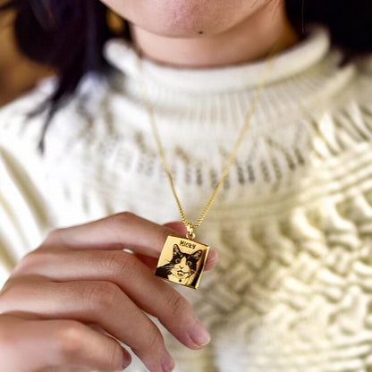 【Customized】Pet Photo Necklace Souvenir