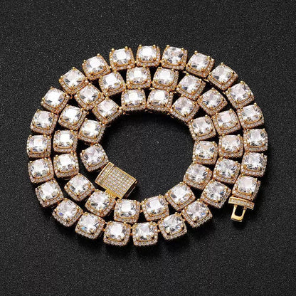 12mm Ice Crystal Square Tennis Chain