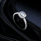 High-Grade Gray Sterling Silver Moissanite Ring
