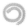 Pointed Diamond Cuban Chain - Silver