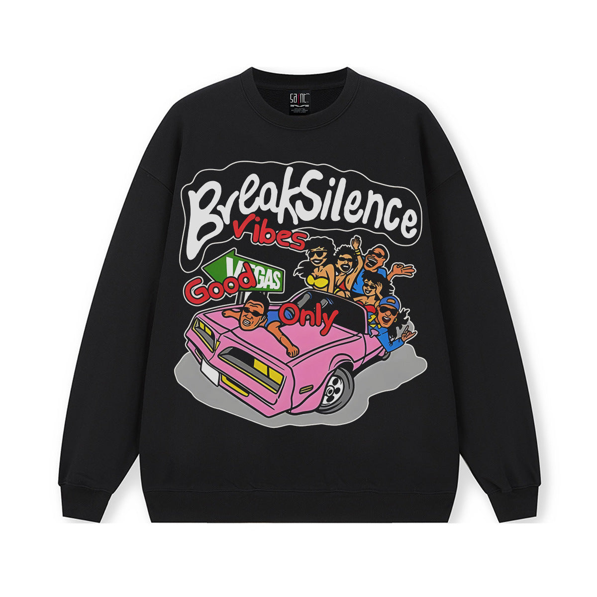 Heavy Street Hip-Hop Print Sweatshirt