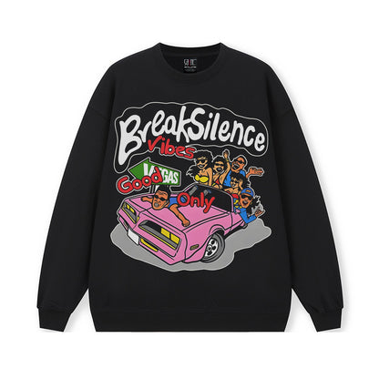 Heavy Street Hip-Hop Print Sweatshirt