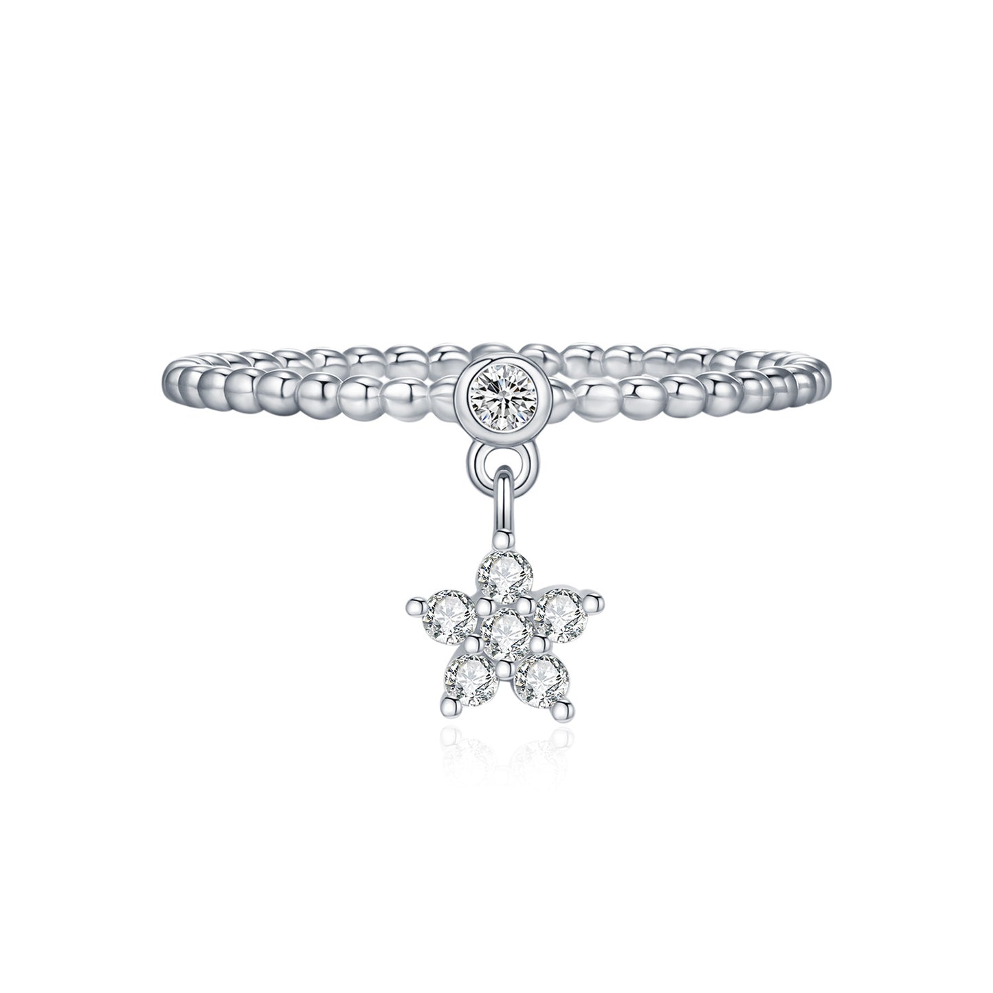 Star Pendant Sterling Silver Moissanite Ring