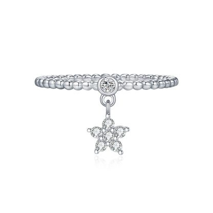 Star Pendant Sterling Silver Moissanite Ring