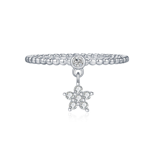 Star Pendant Sterling Silver Moissanite Ring