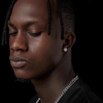 925 Silver Classic Round Zircon Earrings