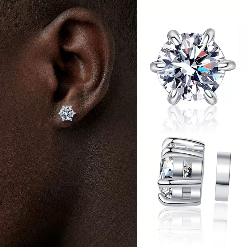 5A Zircon/D Color Moissanite Magnetic Earrings