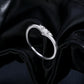Sterling Silver Geometric Moissanite Ring