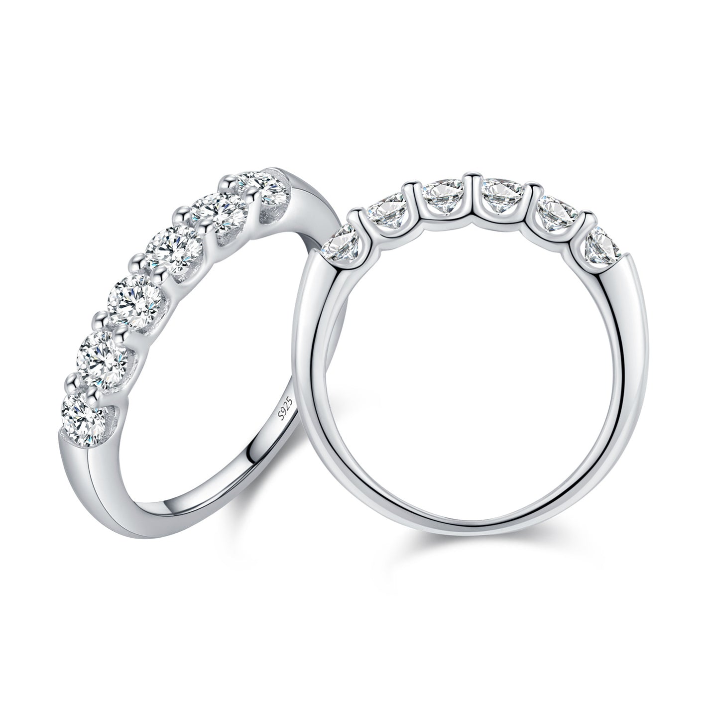 Sterling Silver Moissanite Luxury Ring