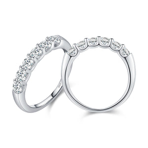 Sterling Silver Moissanite Luxury Ring