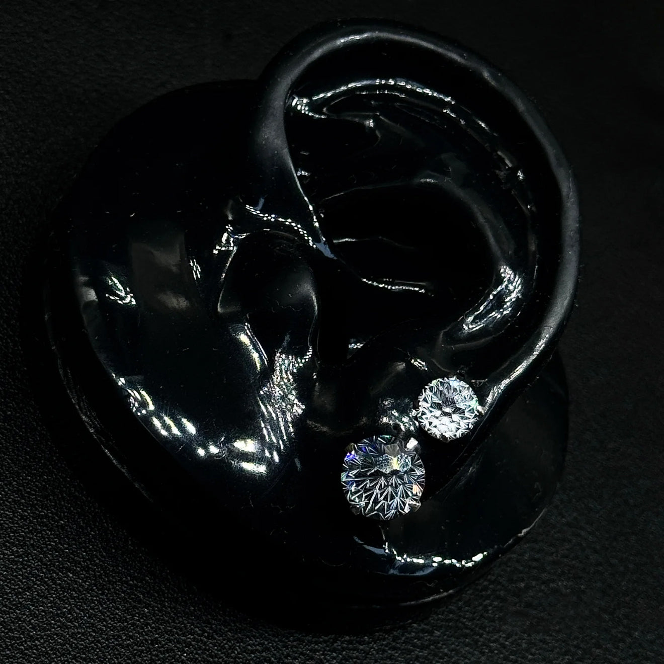 Sterling Silver Firework Cut Earrings