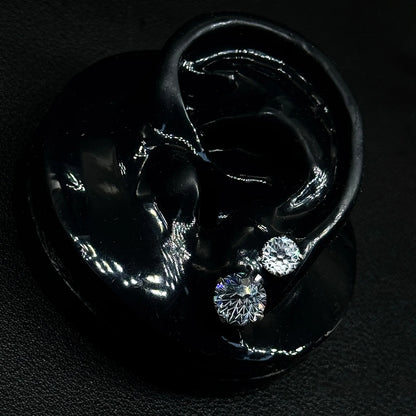 Sterling Silver Firework Cut Earrings