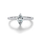 Rhombic Sterling Silver Moissanite Ring