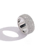 10mm Full Diamond Ring - Silver