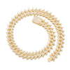 Pointed Diamond Cuban Chain - Gold