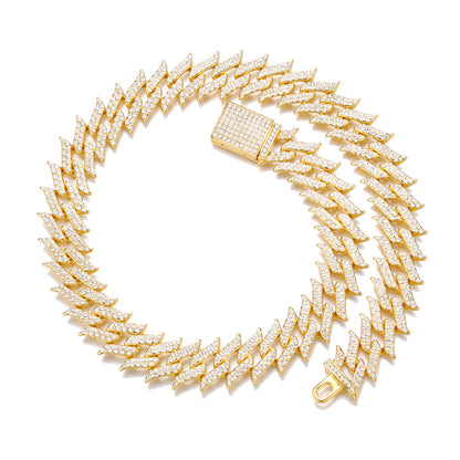 Pointed Diamond Cuban Chain