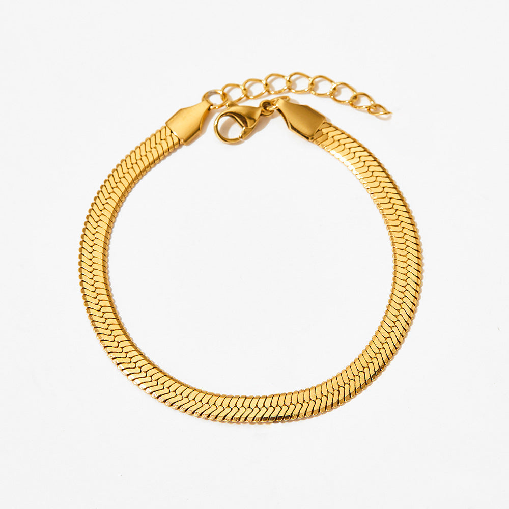 Flat Snake Bone Bracelet