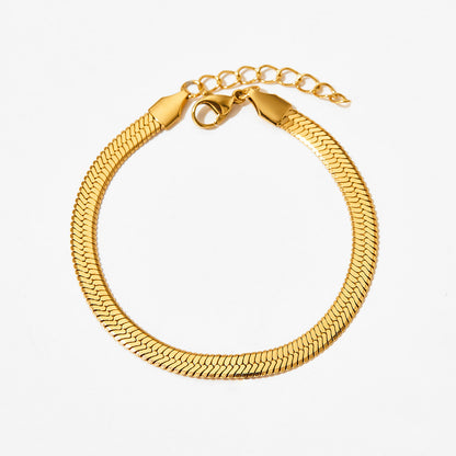Flat Snake Bone Bracelet