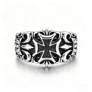 Vintage Open Silver Cross Ring