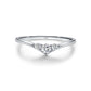Sterling Silver Geometric Moissanite Ring