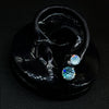 Sterling Silver Firework Cut Earrings - Ice blue