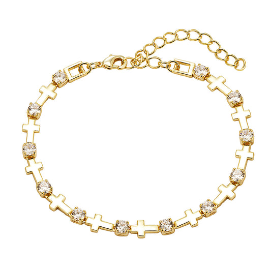 Cross Zircon Bracelet