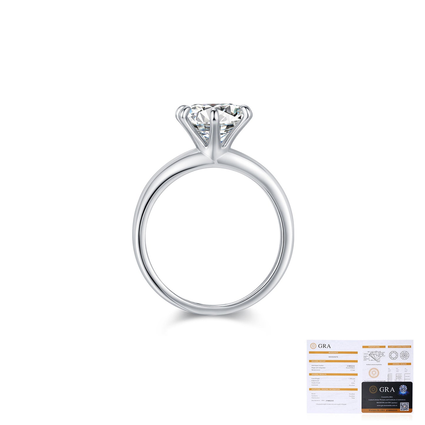 2 Carat Sterling Silver Moissanite Ring