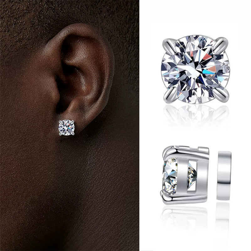 5A Zircon/D Color Moissanite Magnetic Earrings