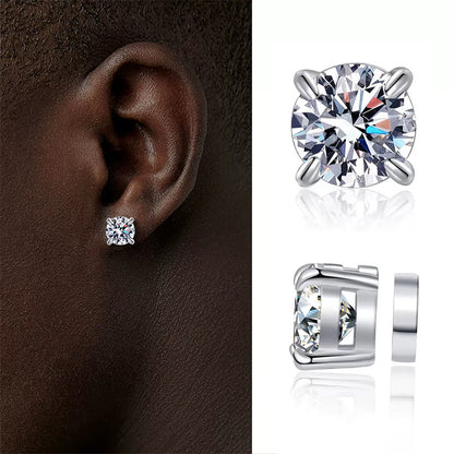 5A Zircon/D Color Moissanite Magnetic Earrings