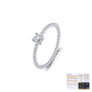 Sterling Silver Heart Moissanite Ring