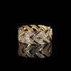 V-Shaped Arrow Zircon Ring - Gold