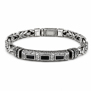 Vintage Engraved Woven Bracelet