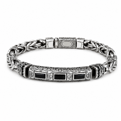 Vintage Engraved Woven Bracelet