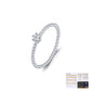 Sterling Silver Heart Moissanite Ring