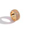 10mm Full Diamond Ring - Gold