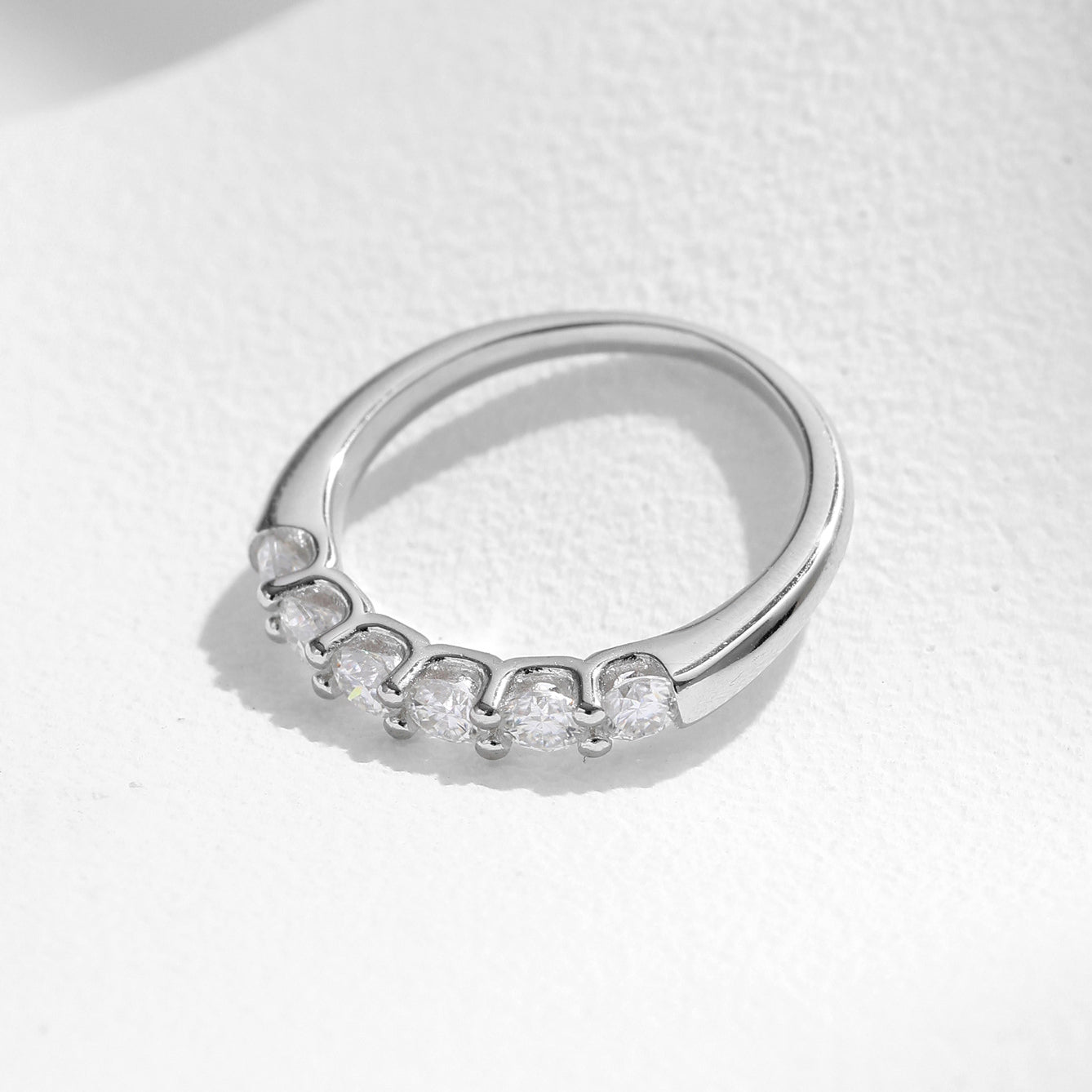 Sterling Silver Moissanite Luxury Ring